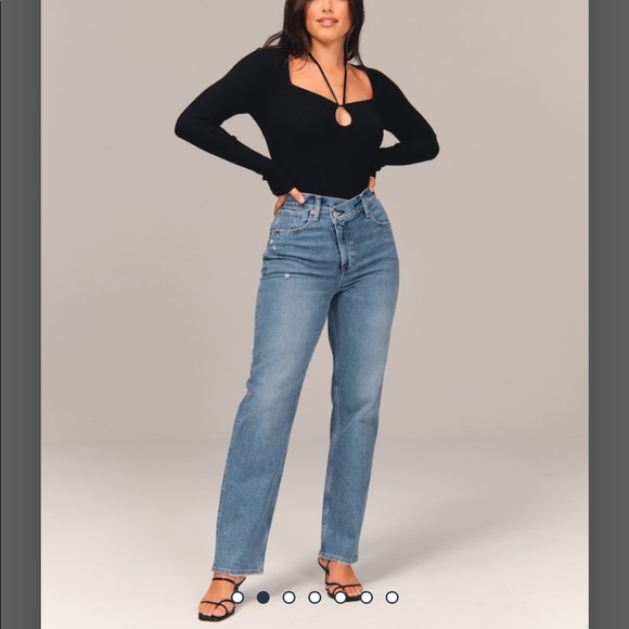 Abercrombie cross cross jeans 90s straight high rise - Picture 1 of 12